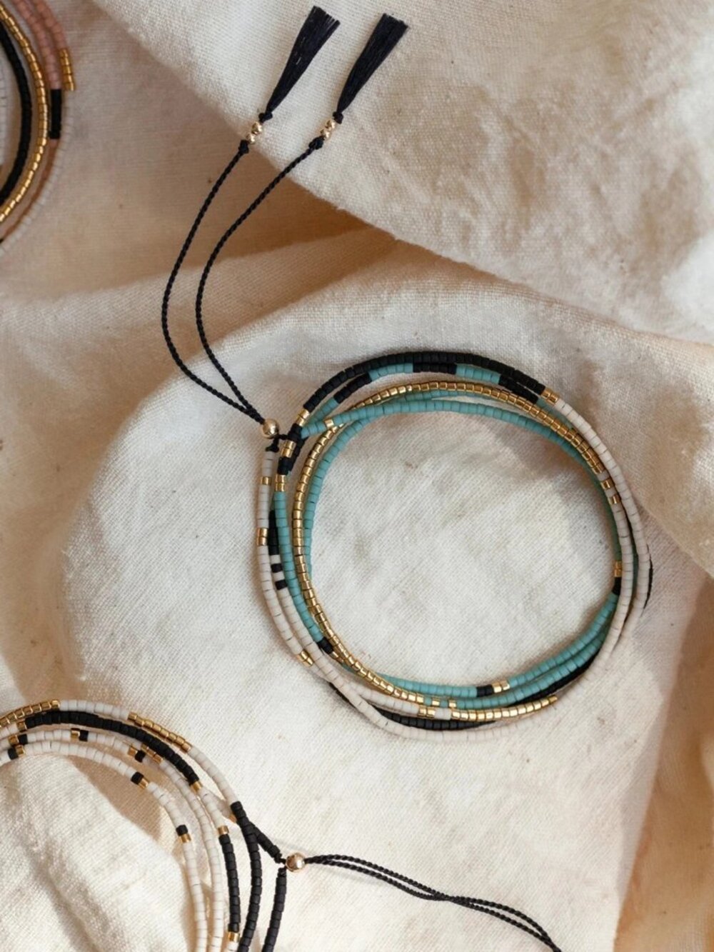 Abacus Row Sonoran Wrap Bracelet Japanese glass seed beads